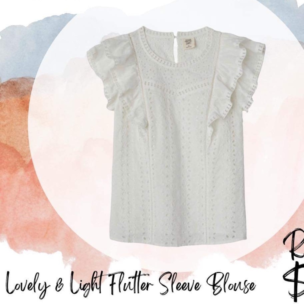 Lovely & Light Flutter Sleeve Top